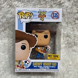 Funko Pop! Disney Toy Story 4 Sheriff Woody Holding Forky vinyl figure #535